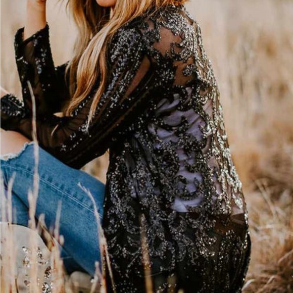 Southern Fried Chics Black Royal Duster Small - Picture 4 of 7